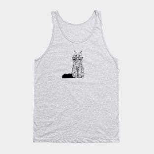 Purrstache Tank Top